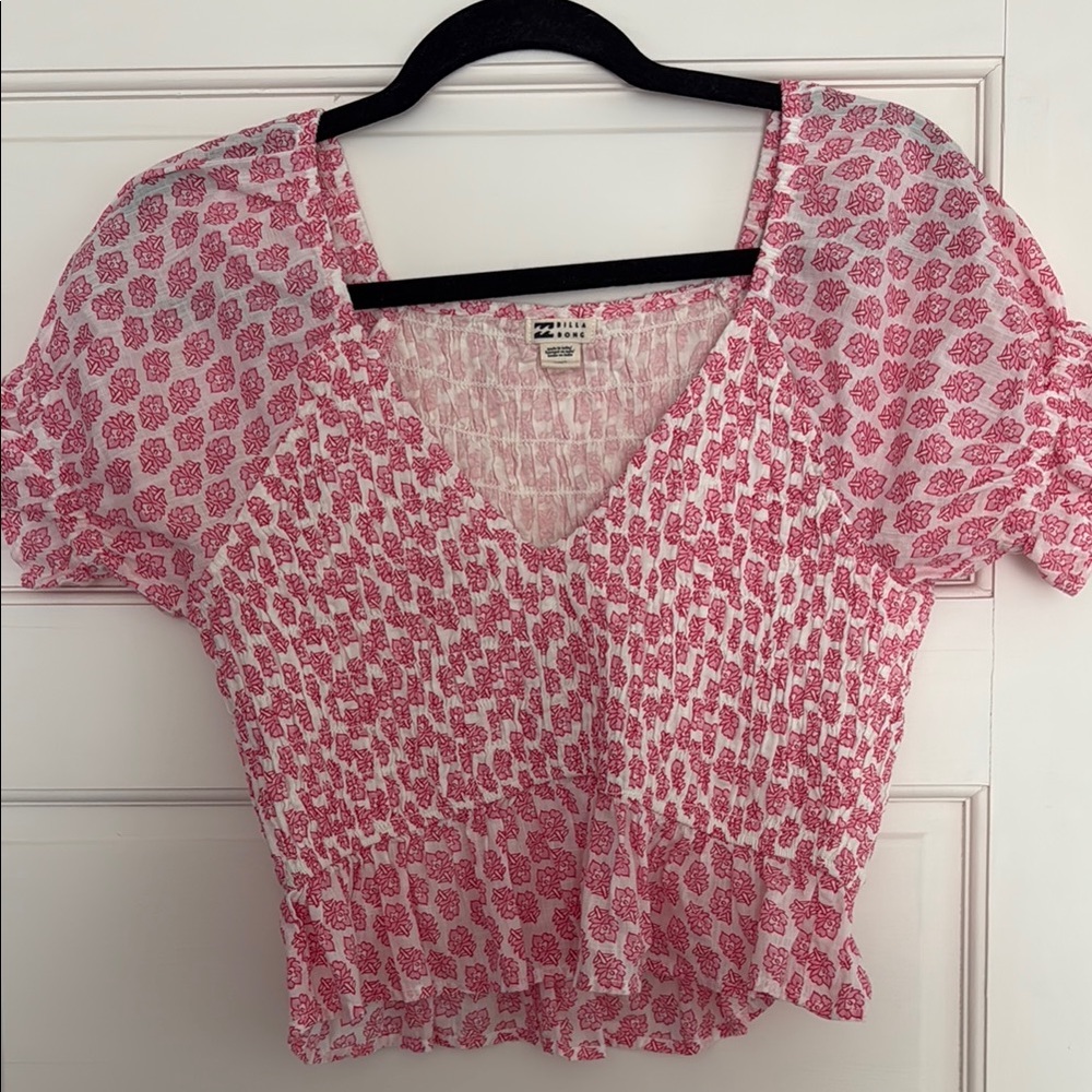 Pink Patterned Women's Top